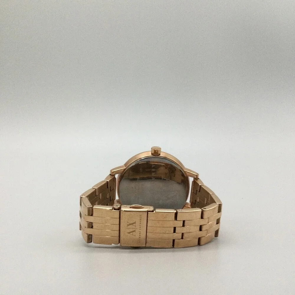 Armani Exchange AX5362 Womens Watch 38mm Rose Gold Tone Bracelet New Battery 6
